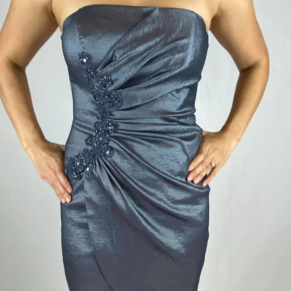 Xscape Gray Strapless Sheath Party Dress $129 - Picture 2 of 8